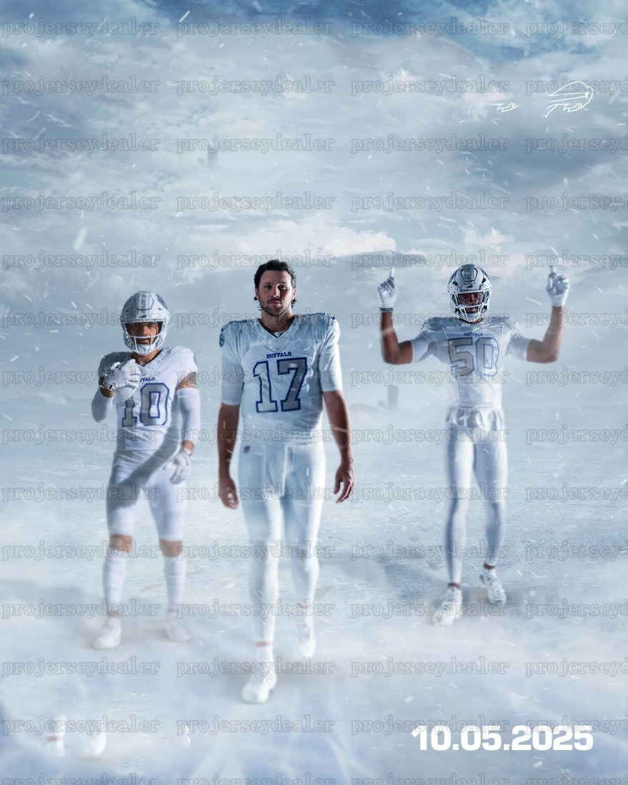 Custom 2025 Rivalries Football Jersey Josh 17 Allen Joey Bosa Gabriel Davis Miller James Cook Terrel Bernard Rasul Douglas Dawson Knox Beasley Milano Kincaid Men