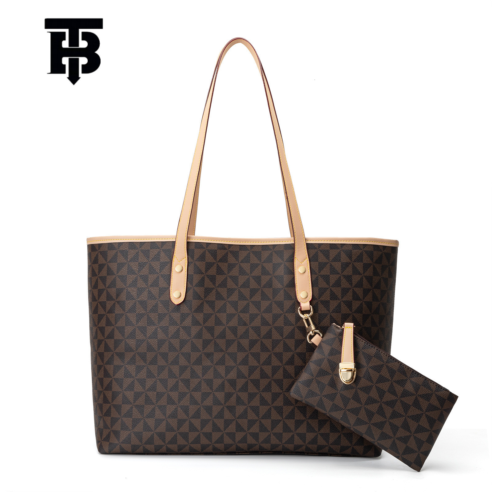TB BHULAMTE Designer Triangular Printed Fashionable Elegant And Versatile Embossed Large-capacity Luxury Handbag