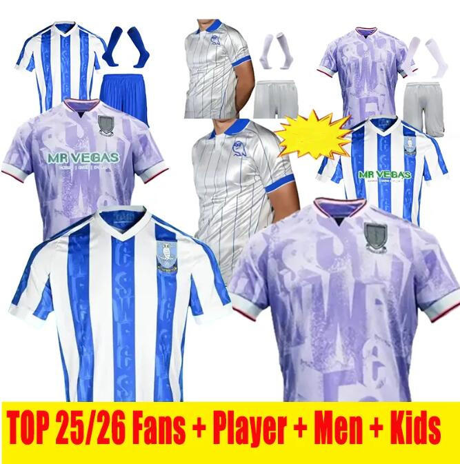 25 26 Sheffields Wednesdays soccer jerseys 2025 2026 Will Vaulks Callum Paterson Michael Smith Tyreeq Bakinson Mallik Wilks football shirts