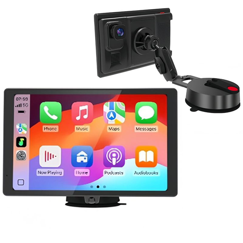 8 inch Car Stereo Touch Screen with Android Auto Carplay, Mirror Link, Car Audio,ADAS,GPS, Bluetooth, Voice Control Function, Long Mounting Holder for