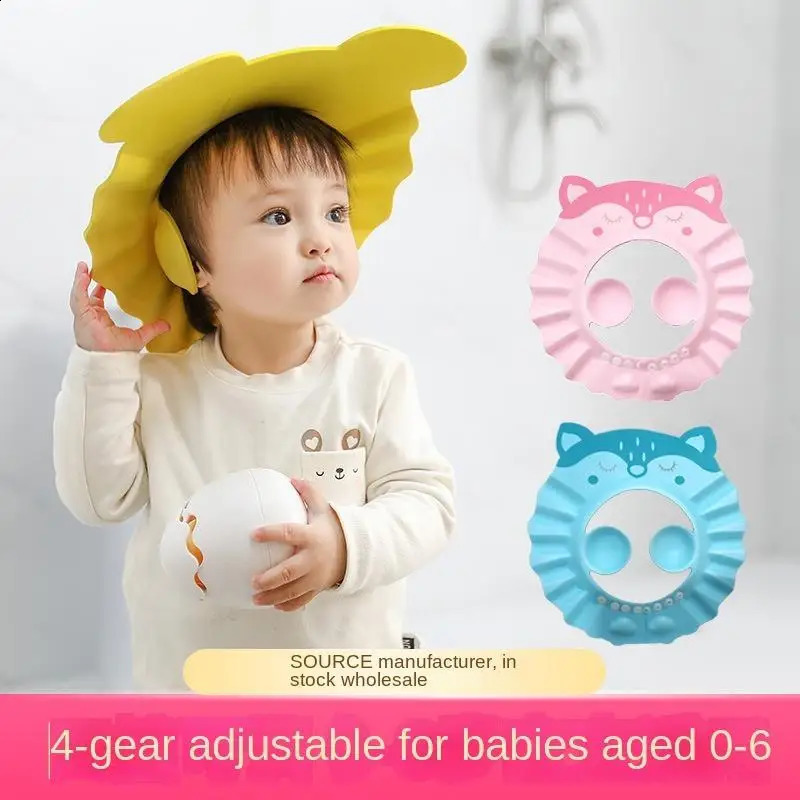 Baby Shower Cap Child Shampoo Bath Shower Protective Headcover Adjustable Shampoo Cap Child Protection Ear Eye Safety 250829