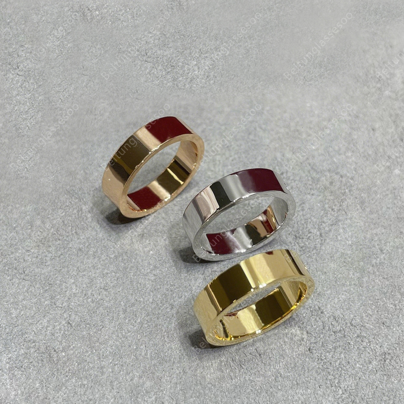 Designer Ring Womens Mens Classic Luxury Ring Without Diamonds Top S925 Silver 18k Gold Plated Fashion 3 Colors Without Letters Love On Side Red Box Packing