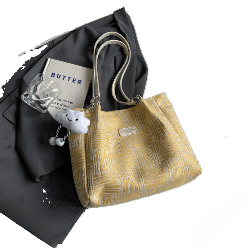 2025 Autumn New Korean Fashion Canvas Casual Simple, Small, Lightweight, Large Capacity Shoulder bag Bag Designer Handbag Women's Shoulder Bag