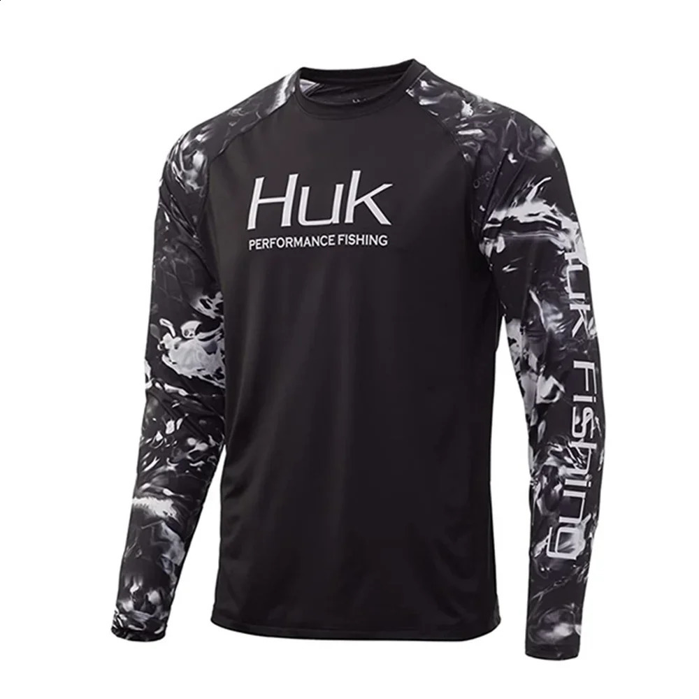 HUK Fishing Shirts Long Sleeve Uv Protection Clothing Mens Outdoor Summer Jersey Upf 50 Clothes Performance Breathable 250828