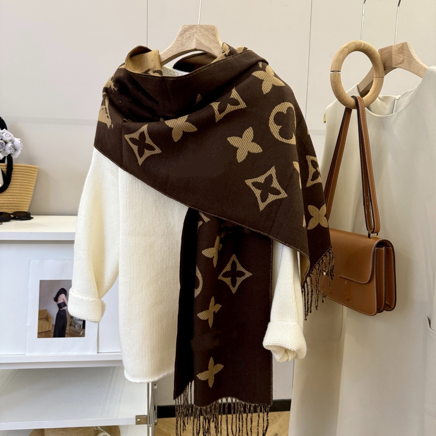 brown designer scarf scarf designers designer scarf for women winter Scarf Keep warm men scarf luxury scarf sjaal foulard schal echarpe luxe scarfs