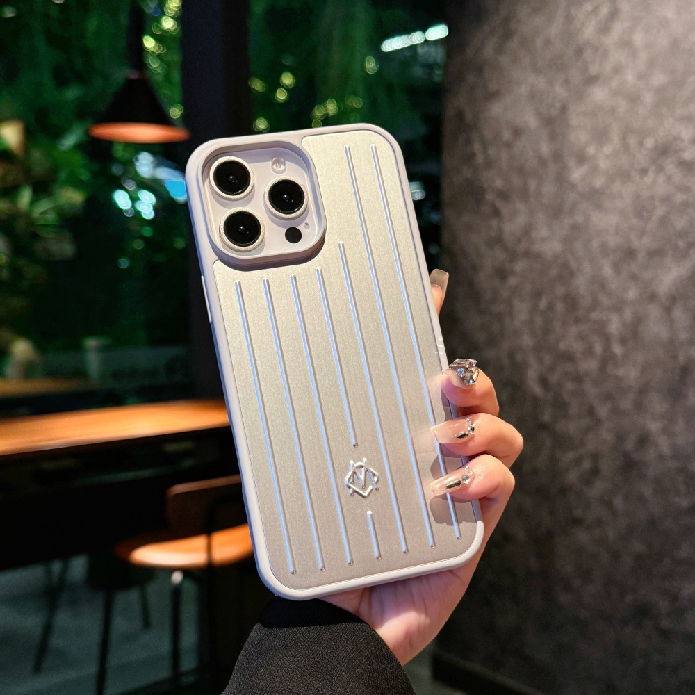 NEW 2025 Top-quality Suitcase Designer Fashion Phone Case for Apple iPhone 16 Pro Max 15 14 Polycarbonate Aluminum Alloy MagSafe Weave Back Cover Coqu