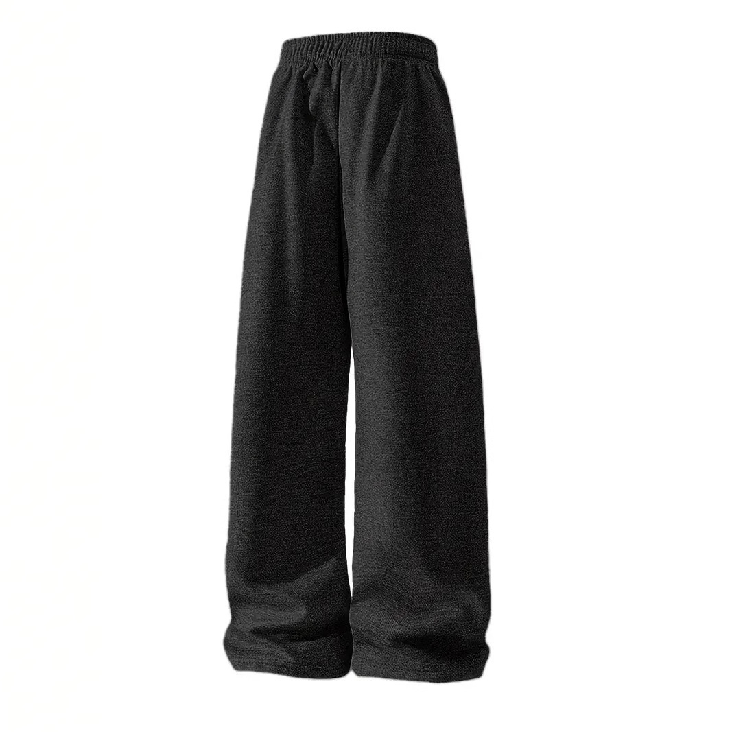 Men's Pants Pack Drawstring Fashion Man Sweatpants Solid Color Casual Straight Linen Loose Trousers Summer Baggy