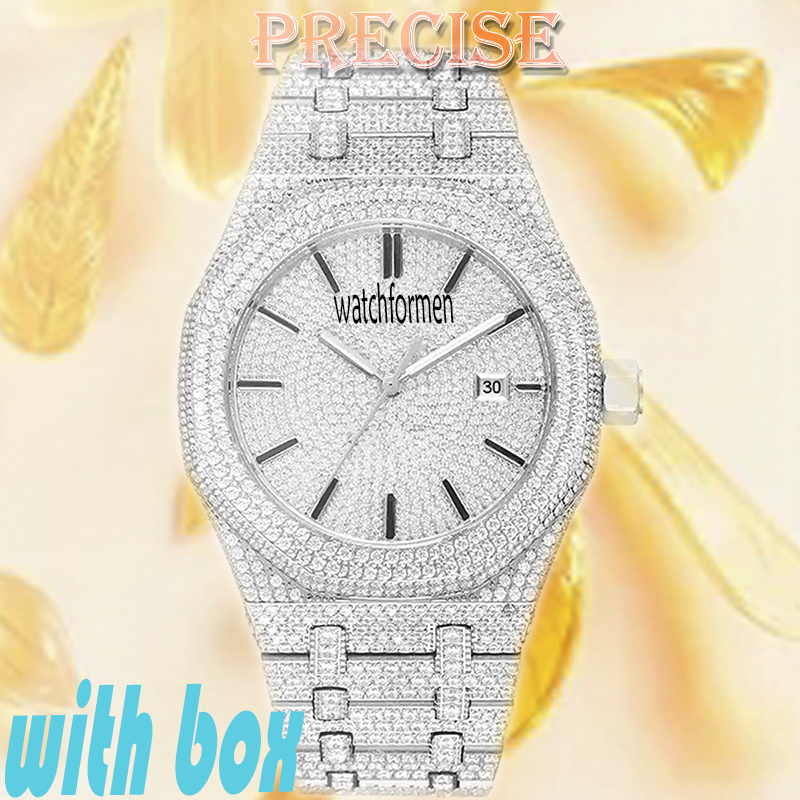 watch designer moissanite 41mm luxury watch men's watch men's watch with watch Box