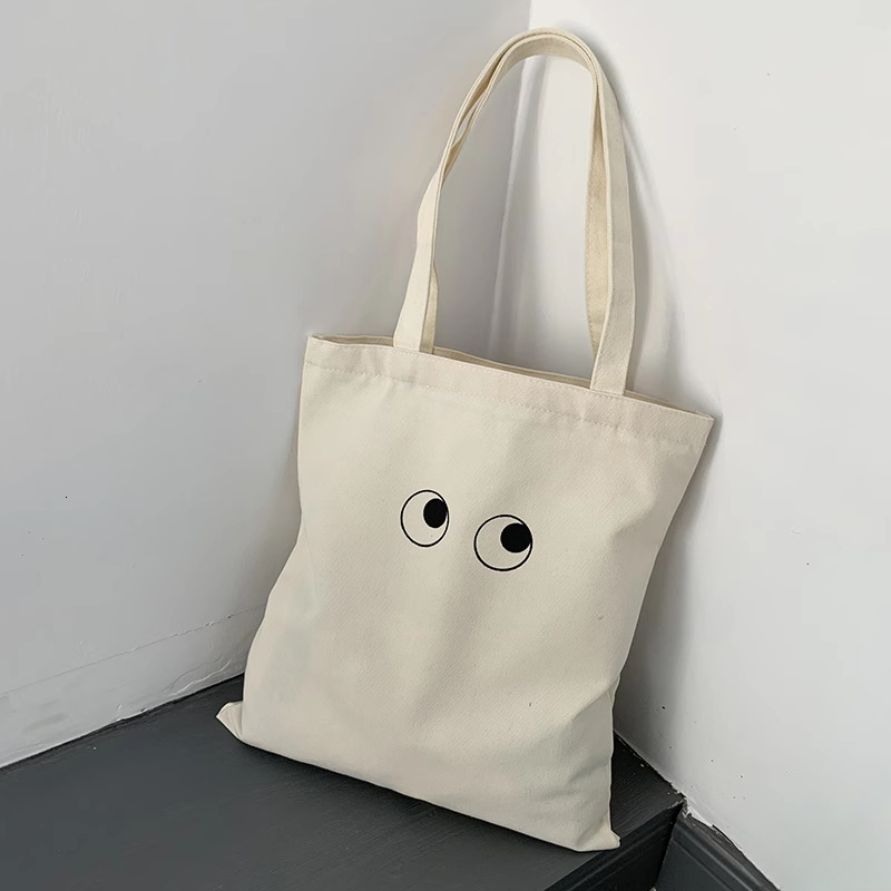 2025 autumn new minimalist letter canvas tote bag zipper shoulder bag bag casual niche designer shoulder bag women's canvas bag