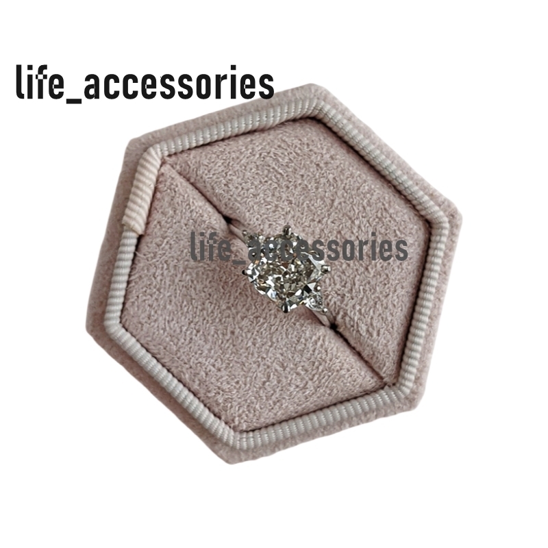 Jewelry Womens Gold Ring 3.0 Carat Cushion Cut Lab Grown Diamond Wite Two Pear Side Stones Engagement Ring 14K Solid Gold Wedding Ring For Women