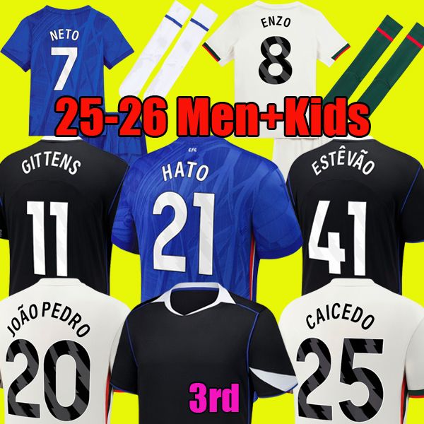 25 26 chelseaes cfc jersey soccer jerseys Palmer Nkunku Jackson Disasi Enzo Fernandez Mudryk JAMES STERLING Cucurella Chukwuemeka Stadium football Shirt MEN Kids