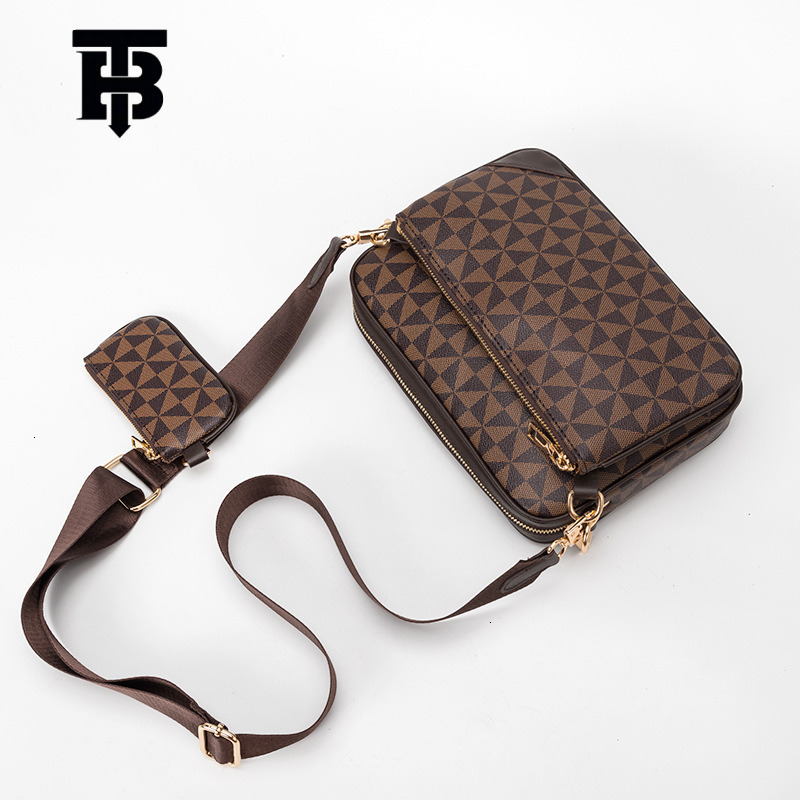 TB BHULAMTE Designer Fashion Three-in-one Trendy Men's 2025 Luxury Bag New European And American Retro Printed Single-shoulder Men's Crossbo
