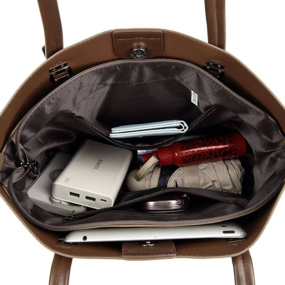 Shopping For Daily Commuting Shoulder High-End Pu Leather Handbags Caual Tote Hand Bags For Mother Sac New