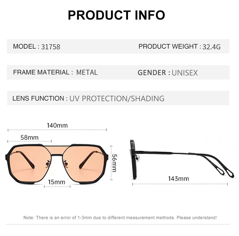 Trendy Flat Top Frame Sunglasses, Modern Aviator Shape Sunglasses 2025 Women, Fashionable Styling Sunglasses for Women & Men, 80s Fashion Chic Travel 