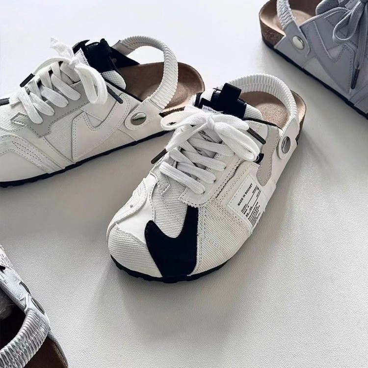 Free shipping designer slippers Thick bottom height increasing niche sports leisure versatile French style cooldown