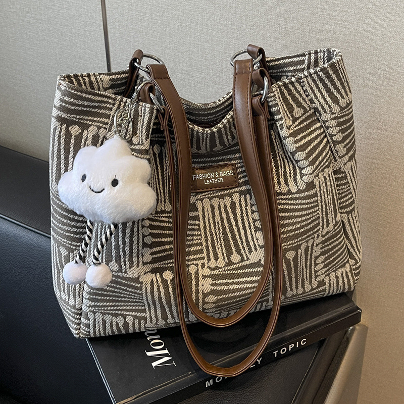 2025 Autumn New Korean Fashion Canvas Casual Simple, Small, Lightweight, Large Capacity Shoulder bag Bag Designer Handbag Women's Shoulder Bag