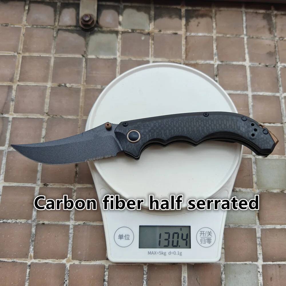 Best Foam Packing 865 Mini Bedlam Carbon Fiber / G10 Washers Folding Pocket EDC Tool Camping Hunt Mark S90V Blade Outdoors Knife high-quality