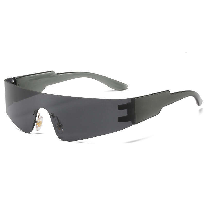 Future Technology Cyberpunk Frameless One-piece Trendy Unisex Cycling Sunglasses