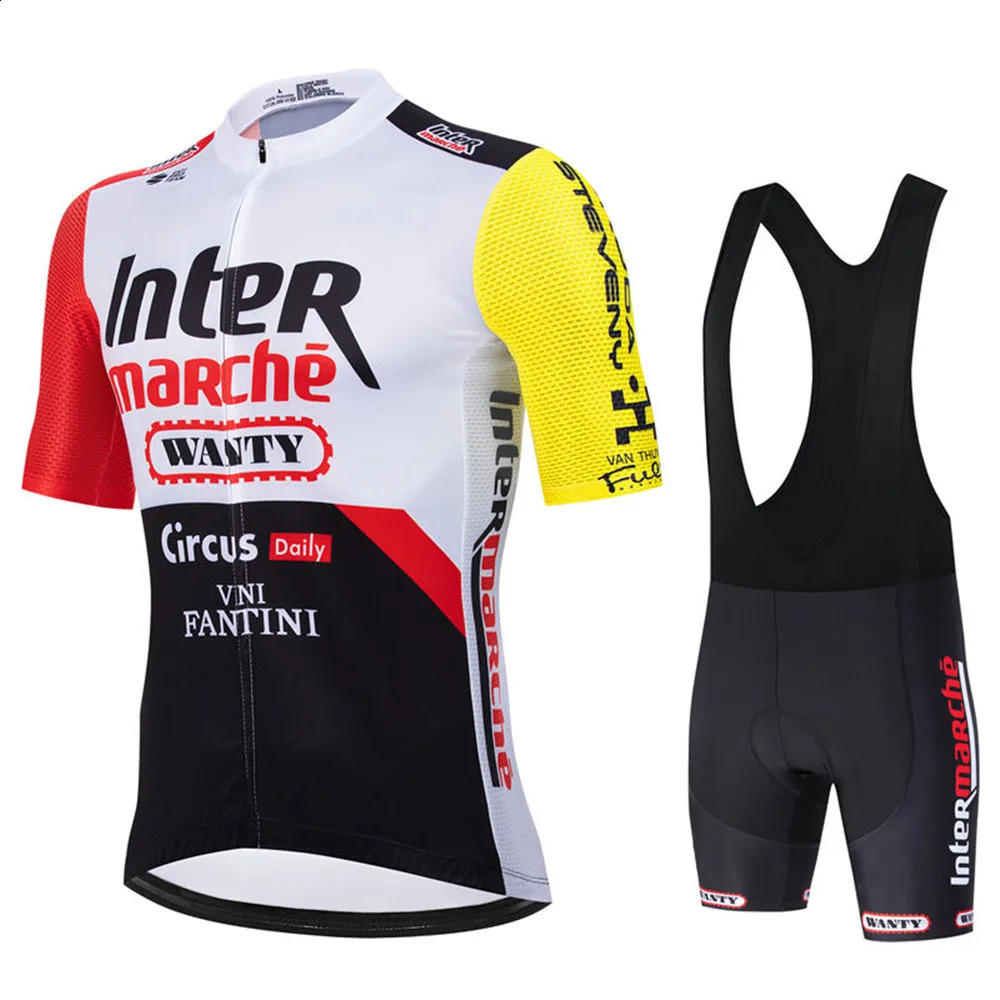 Circus Wanty Fluorescein Sportswear Cycling Jersey Set Summer MTB Bike Clothes Uniform Maillot Ropa Ciclismo Hombre Bicycle Suit 250829