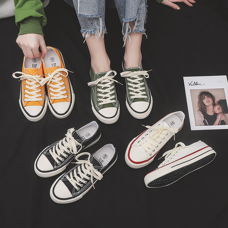 Men's and women's shoes, low cut couple canvas shoes, casual shoes, sports board shoes, high cut canvas shoes, wear-resistant soles