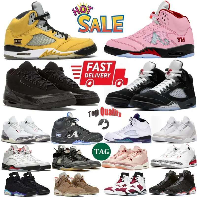 Designer Basketball Shoes 5s 6s Black Cat Metallic Reimagined Unc Fire Red White Cement OG Grape Infrared Tokyo Awake NY Pure Money Moonlight Mens outdoor sneakers