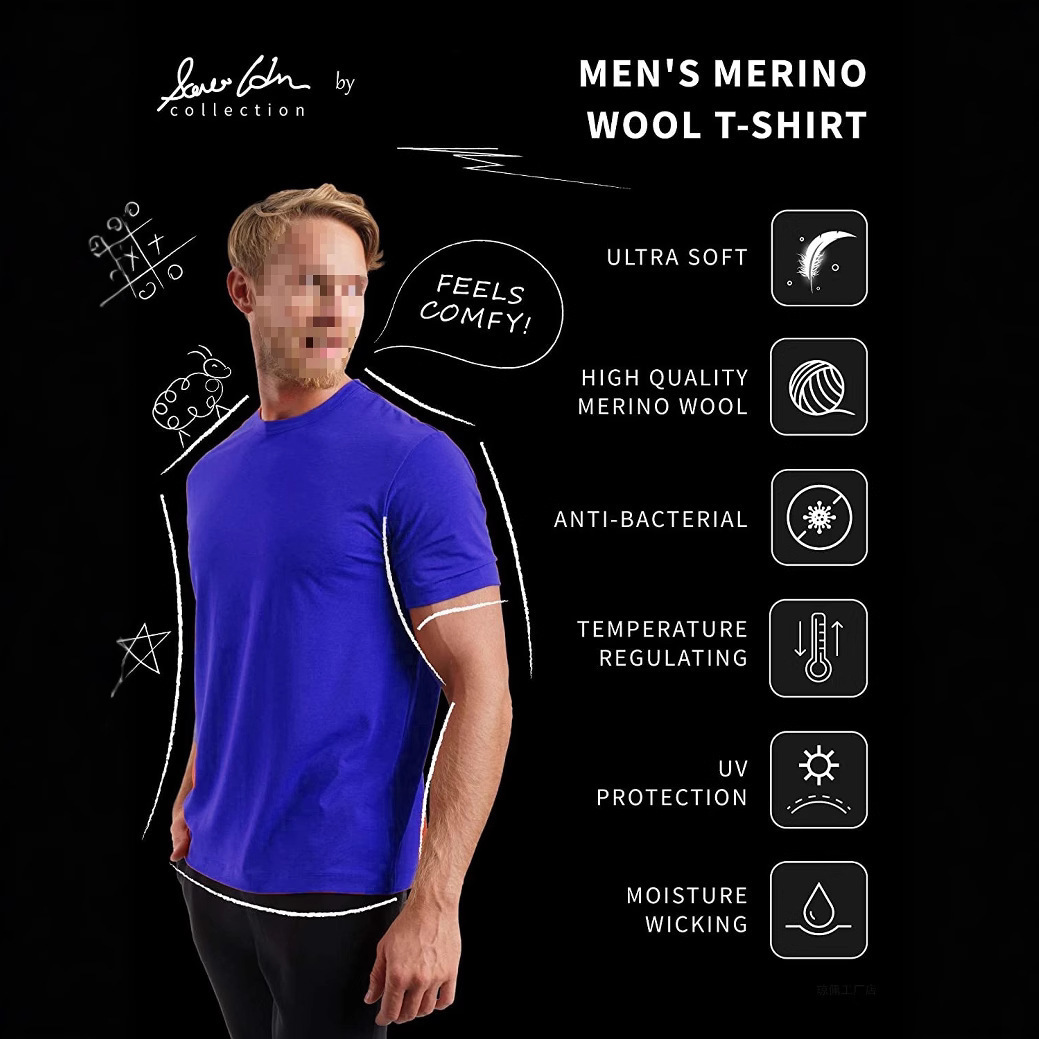 Four Seasons Merino Wool QuickDry TShirt Mens Short Sleeve Round Neck Outdoor Sports OdorResistant Breathable European Size Runs Large 230110