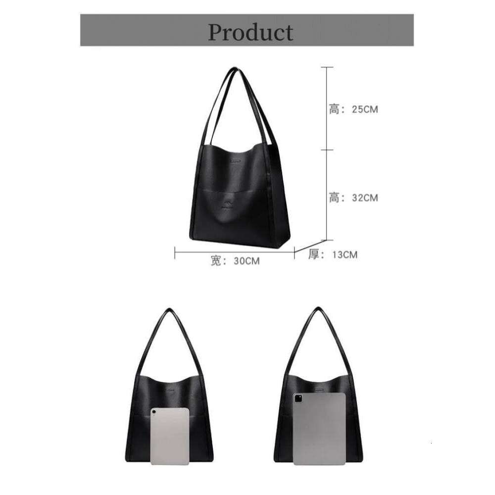 High Quality Soft Leather Women's Designer Solid Color Women Shoulder Bag Large Capacity Shopping Handbag Wallet