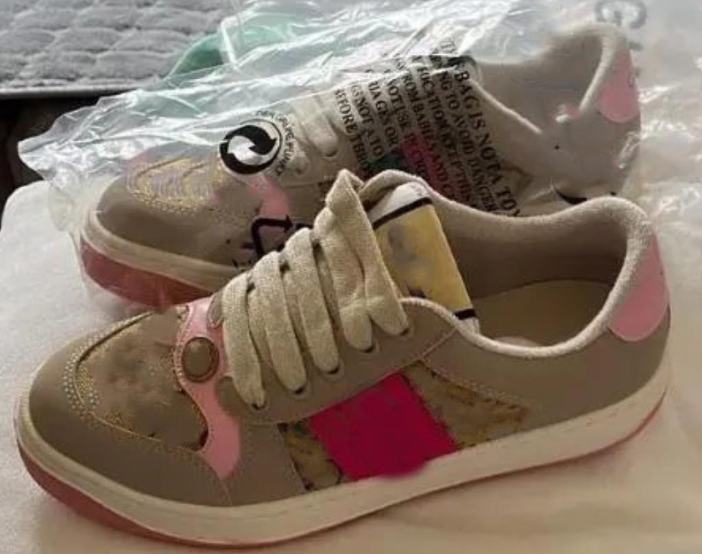 2025 Family's Shoest Screener for Crystal women trainer sneaker brand outdoor shoes designer striped fashion retro dirty leather men sneakers