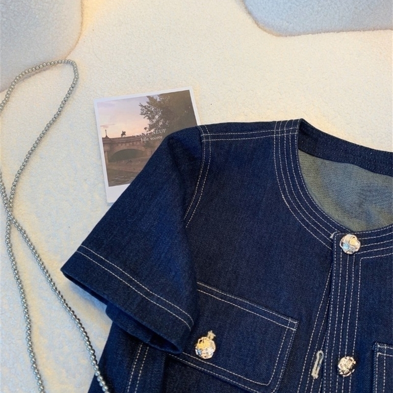 Streetwear Denim Jackets for Women Short Sleeve Summer Jean Jacket Outwear 2025 Ropa Mujer Fashion Vintage Coat Cropped Tops 250828