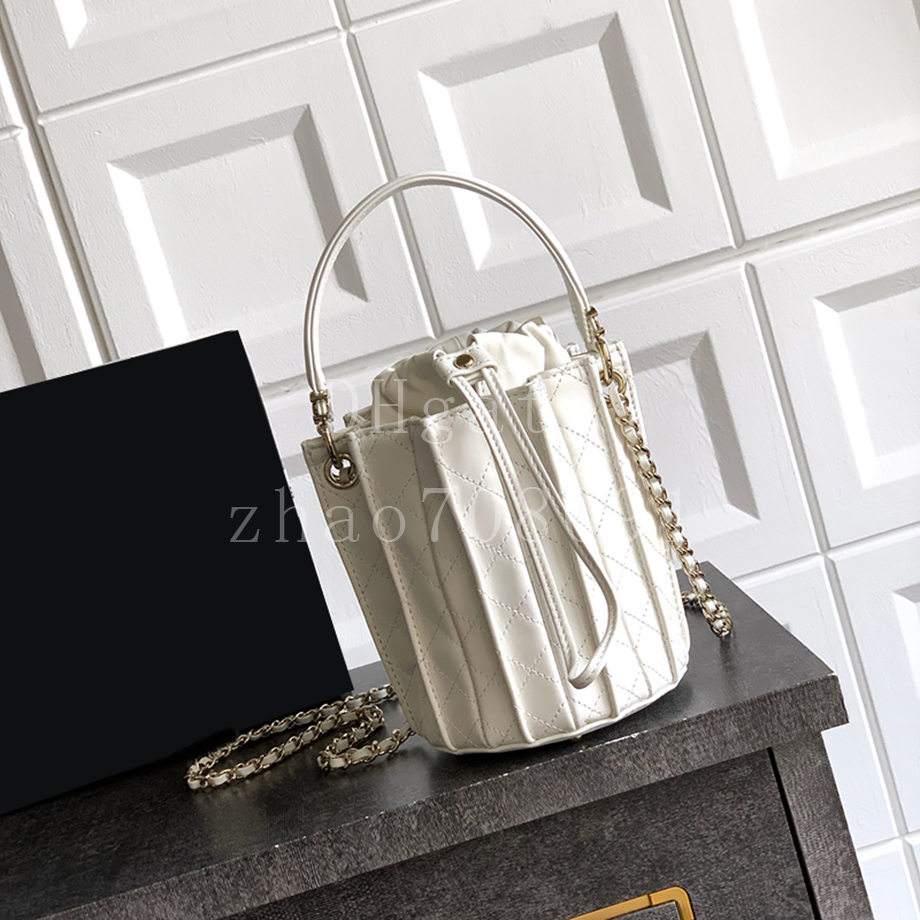 Diamond quality Mini Bucket Bag 15.2CM Genuine Leather Designer Bag Shoulder Bag Luxury Chain Bag With box C399