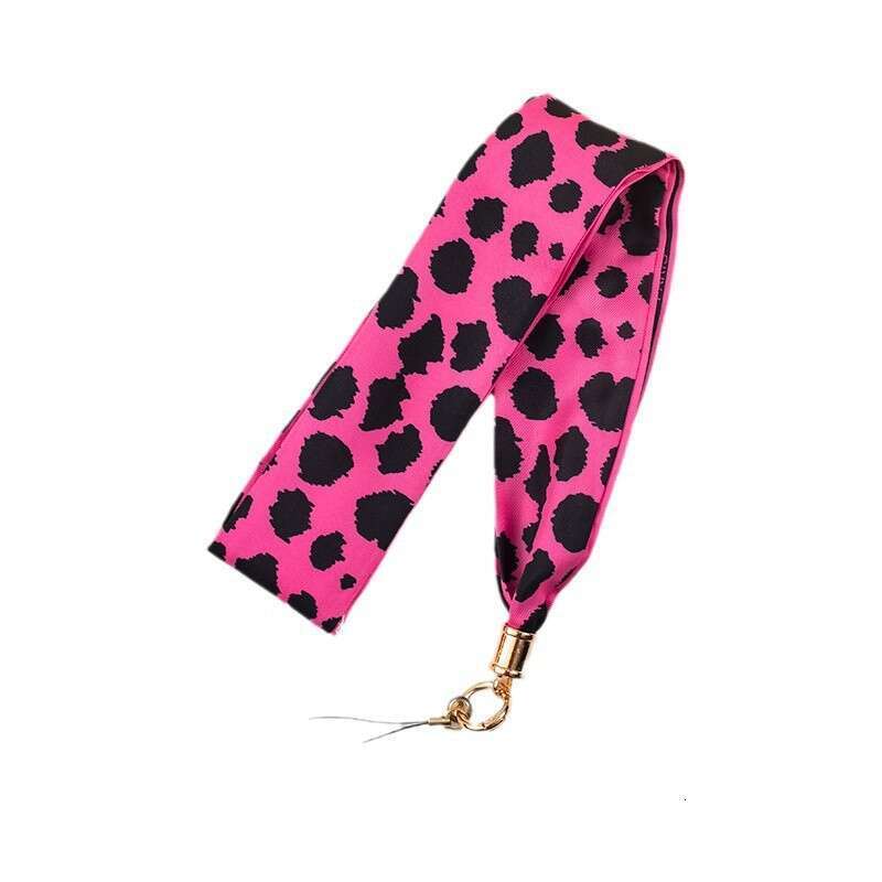 New Phone Scarf Detachable Neck Strap Long Luxury Women's Lanyard Chain Wide Cloth Cute