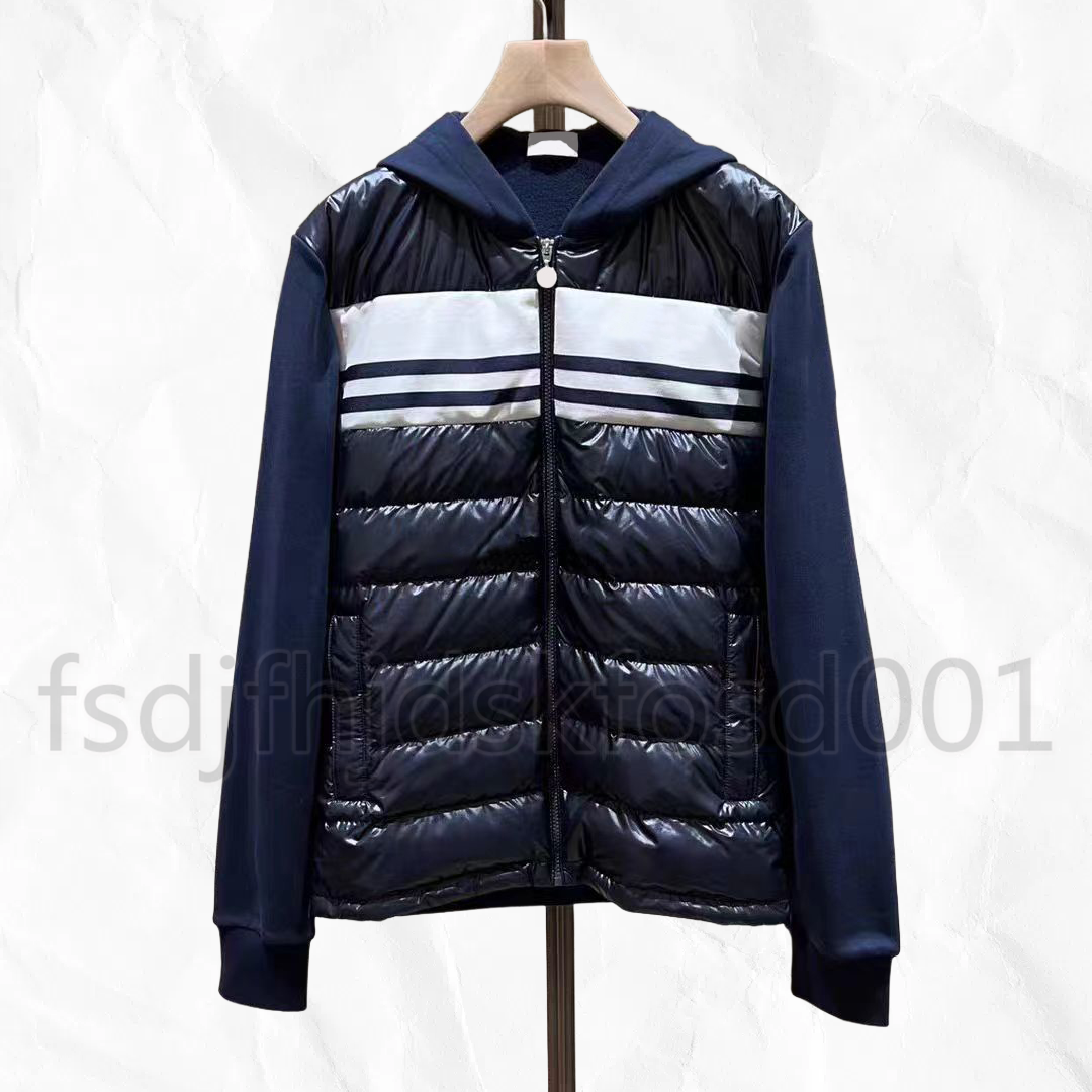 Chest Letter Design NFC Down Jacket Men Women Stand Collar Knitted jacket Autumn Winter men knit jackets Fashion Casual mens coat asian size M-XXL 02