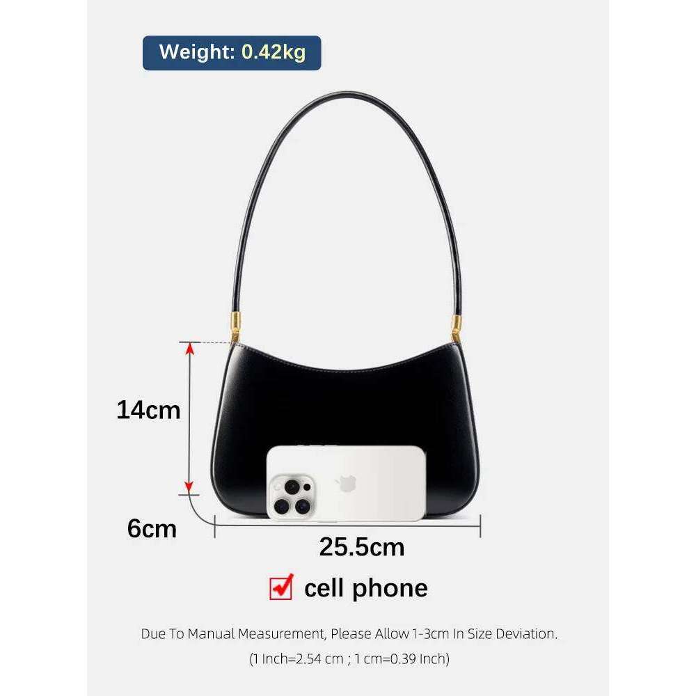 Zency French High-End Leather Underarm Bag Retro Shoulder Handbag Women Trendy 2025 Designer Sac For Lovers Wife Girlfriend