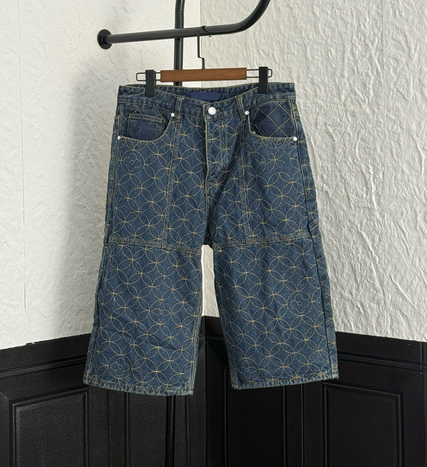 Men's Plus Size Shorts with cotton printing and embroidery,Triangle iron 100% replica of European sizeCotton shorts 240