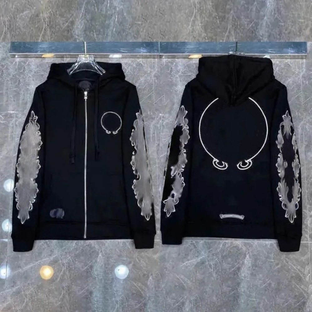 2025 mens hoodies Designer Hoodie Sanskrit embroidery Hoodies Men Jackets Long Sleeves Jackets Loose Outwear Coats Hoody Mens Woman Streetwear zip up hoodie