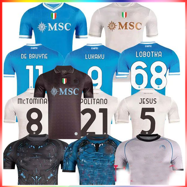 2026 Maglia Napoli soccer jerseys DE BRUYNE 11 lukaku 2025 third McTominay Gilmour BUONGIORNO NERES home away 25 26 Kids football shirts SORGESANA FAN MAN KIDS