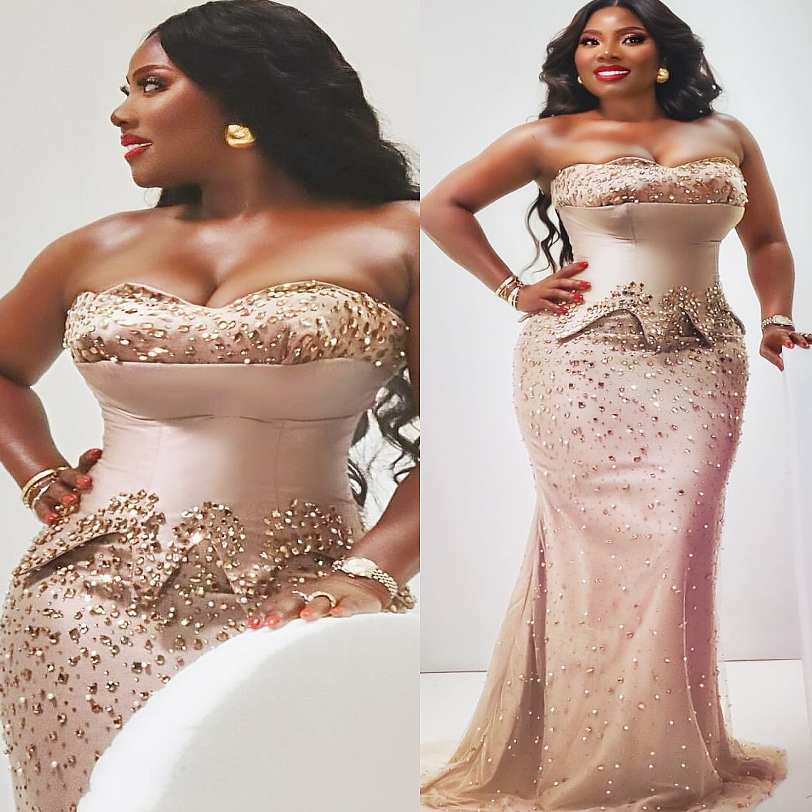 Aso Ebi Mermaid Champagne Prom Dress 2025 Illusion Crystals Sweetheart Evening Formal Party Birthday Dresses Robe De Sorrie Reception Gowns For Specia