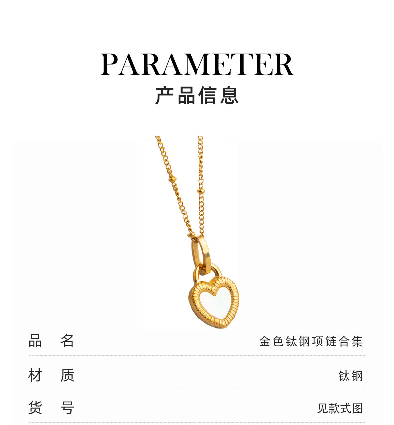 Womens Gold-Titanium Pendant Necklace with Durable Fade Resistance - Elegant Minimalistic Choker for Everyday Wear