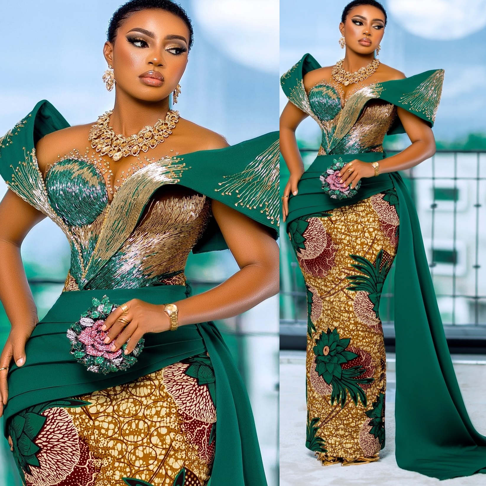 Aso Ebi Hunter Green Sheath Prom Dress 2025 Beaded Crystals African Evening Formal Party Birthday Dresses Robe De Sorrie Reception Gowns For Special O