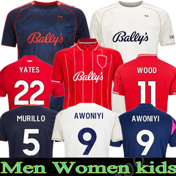 25 26 NoTTinghamS LINGARD soccer jerseys WILLIAMS ELANGA YATES 2025 2026 football shirt hommes enfants MEN kids KIT JOHNSON away