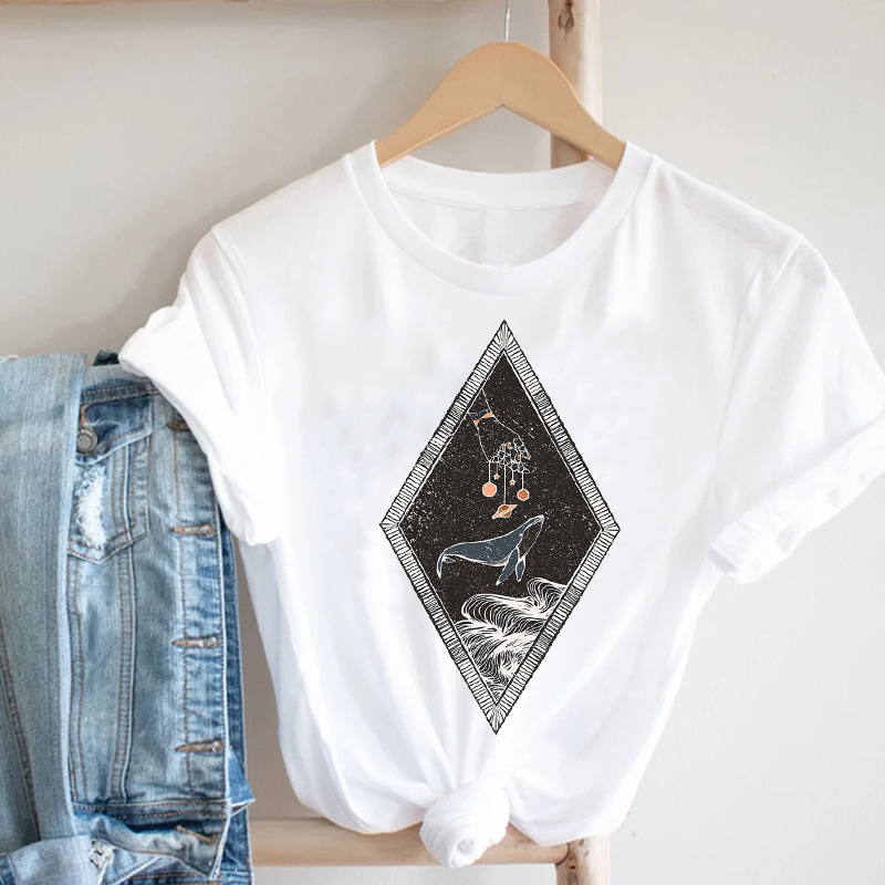 New Arrival Women's Top Wine Glass T-Shirt Plus Size Letter Print Summer T-Shirt - ZJ0367-A33