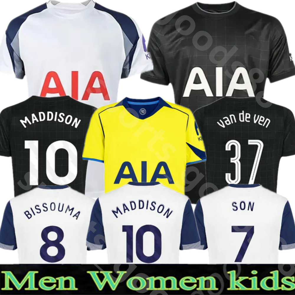 fans player SON Soccer Jerseys RICHARLISON MADDISON BERGVALL ROMERO SOLANKE 25 26 Football Shirt 2025 Uniforms Men Kids Kits kit