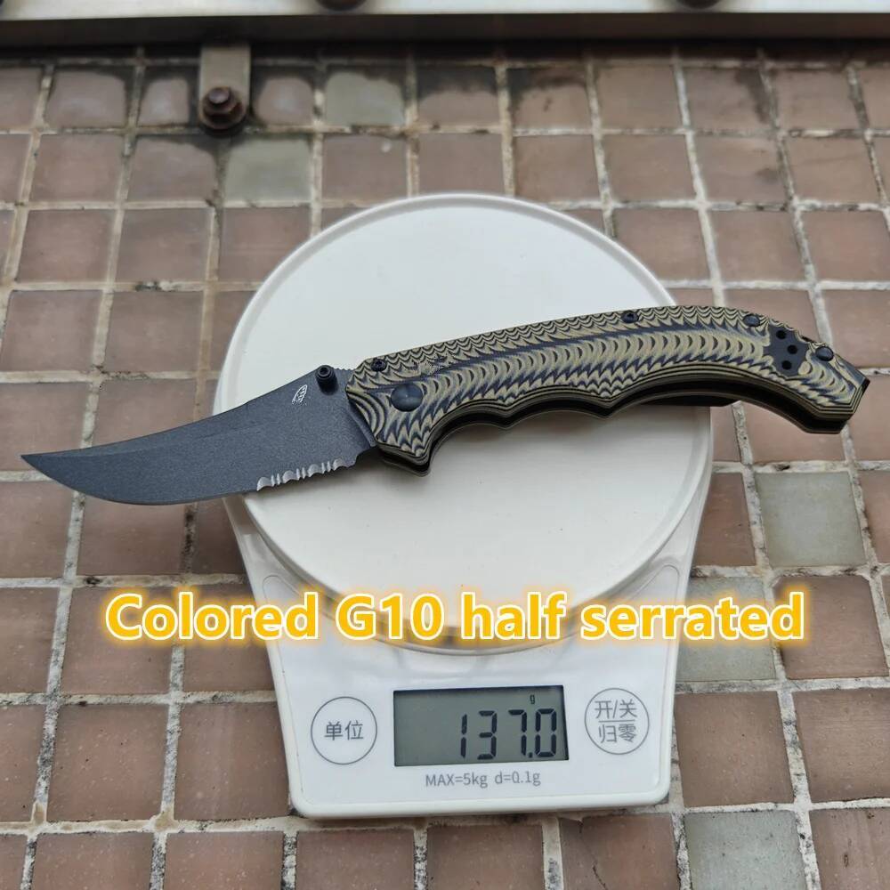 Best Foam Packing 865 Mini Bedlam Carbon Fiber / G10 Washers Folding Pocket EDC Tool Camping Hunt Mark S90V Blade Outdoors Knife high-quality