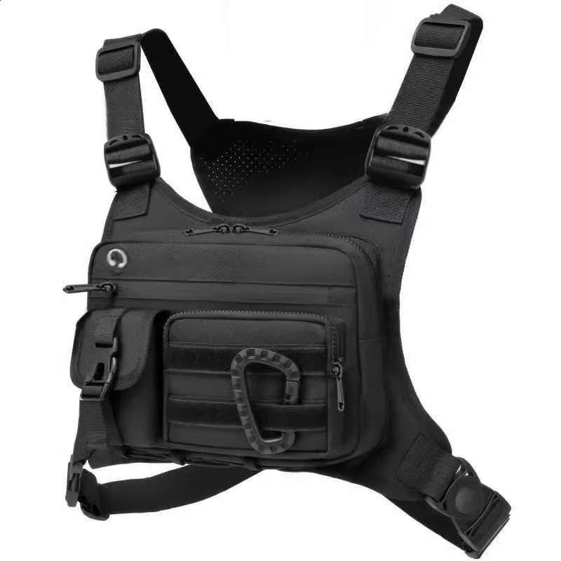 Outdoor Tactical Chest Bag Mens Vest EDC Waterproof AntiTheft Chest Pack for Cycling Bags Running Front Chest Bag 250829