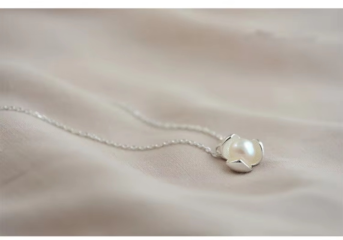 Sterling Silver Clover Pearl Necklaces Pendants for Women Hot Fashion Jewelry