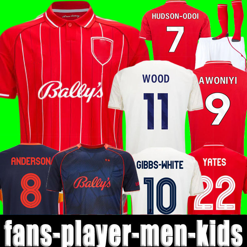 XXXL 4XL 25 26 NottinghamS home Soccer JerseyS Forest 2025 2026 Elanga Hudson-Odoi AWONIYI Yates WOOD JOTA away football shirts MEN kids kits