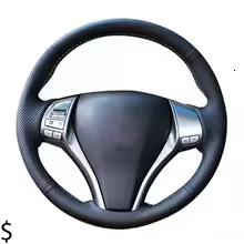 Car Steering Wheel Cover For Nissan Teana Altima X-Trail QASHQAI Rogue Customize DIY Steering Wrap Microfiber Leather