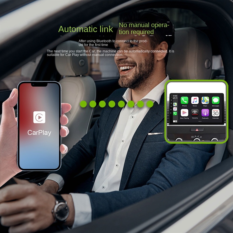 KOWANKIT Wireless CarPlay Android Auto Ai Box, Plug & Play Dongle Converts Wired To Wireless, Car Accessories, Interior, Watch Netflix YouTube in Car 