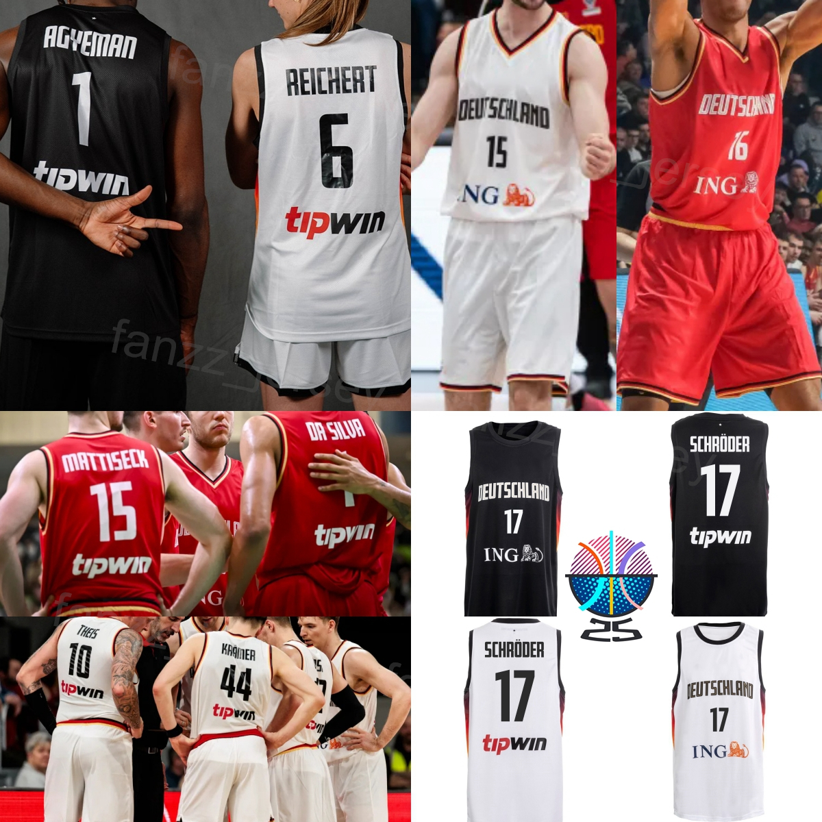 Print 9 Franz Wagner Jerseys Germany Basketball EuroBasket 17 Dennis Schroder 1 Oscar Da Silva 10 Daniel Theis 32 Johannes Thiemann 42 Andreas Obst Kid Man Lady 25 26