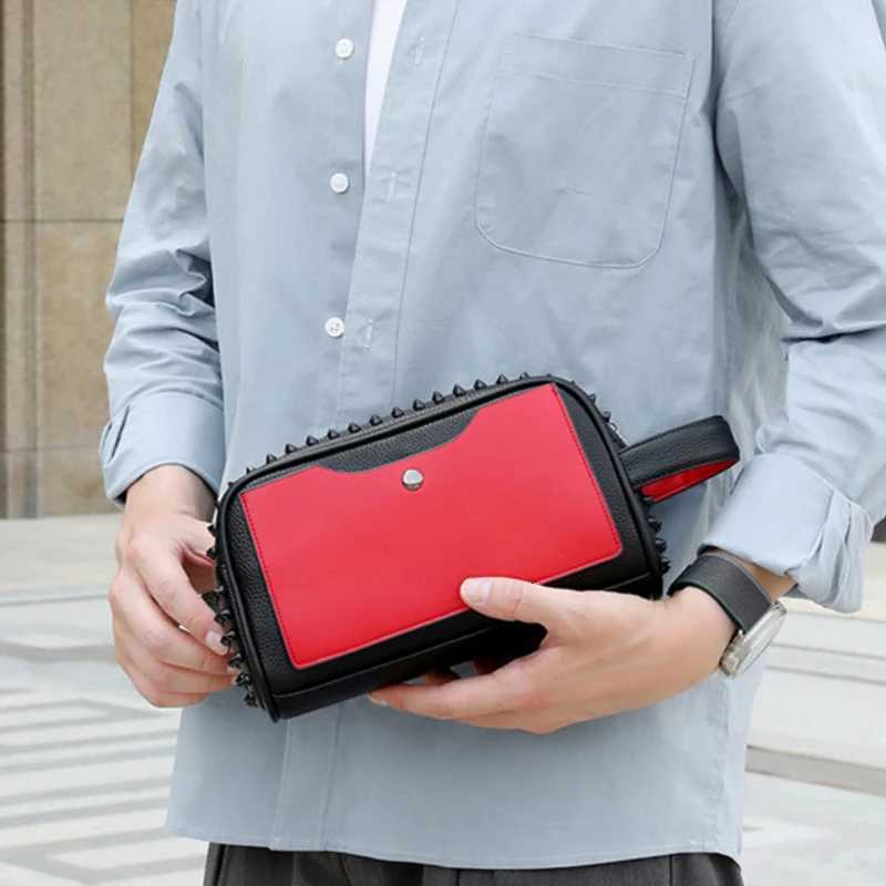 Men CluTCh Bag FAshion Personalized Design HighQuality Leather Waterproof Wallet Versatile Contrast Color Simple ZipperBag H250828